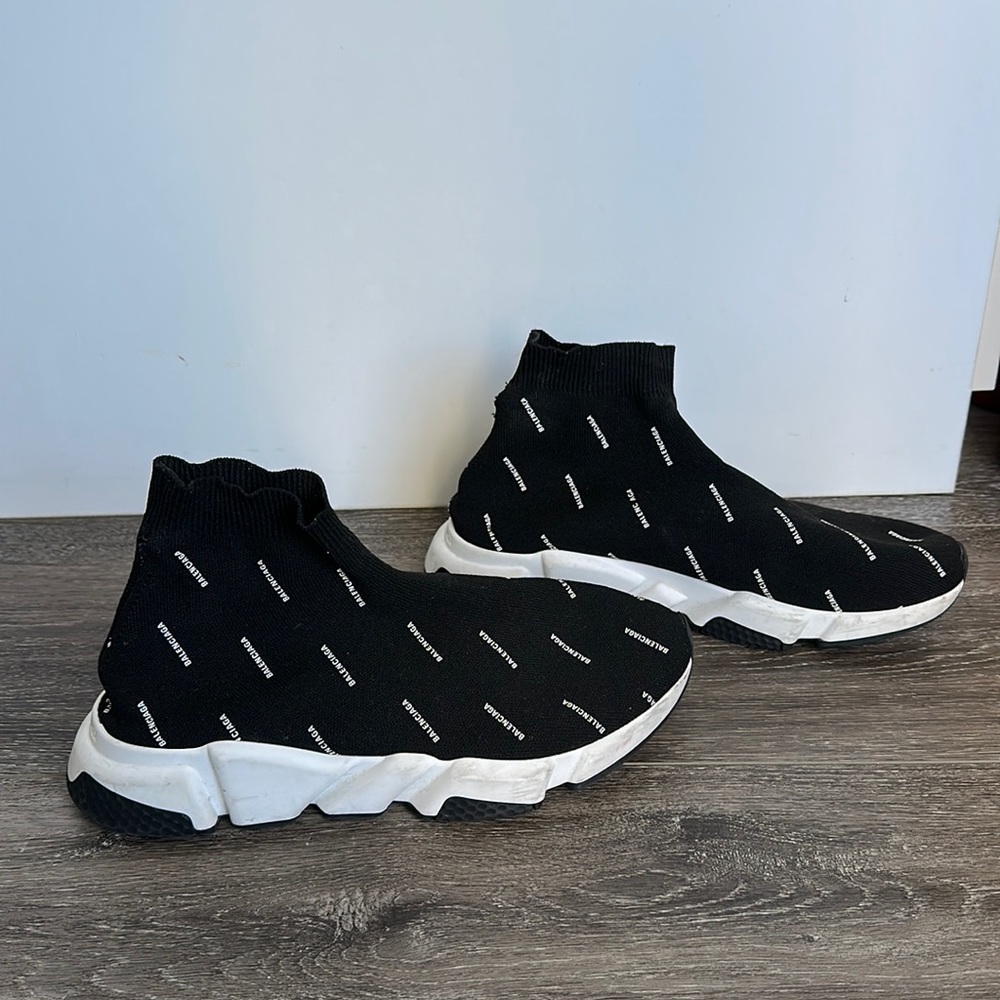 BALENCIAGA Speed 2.0 Recycled Knit Sneaker Reflective All Over Logo